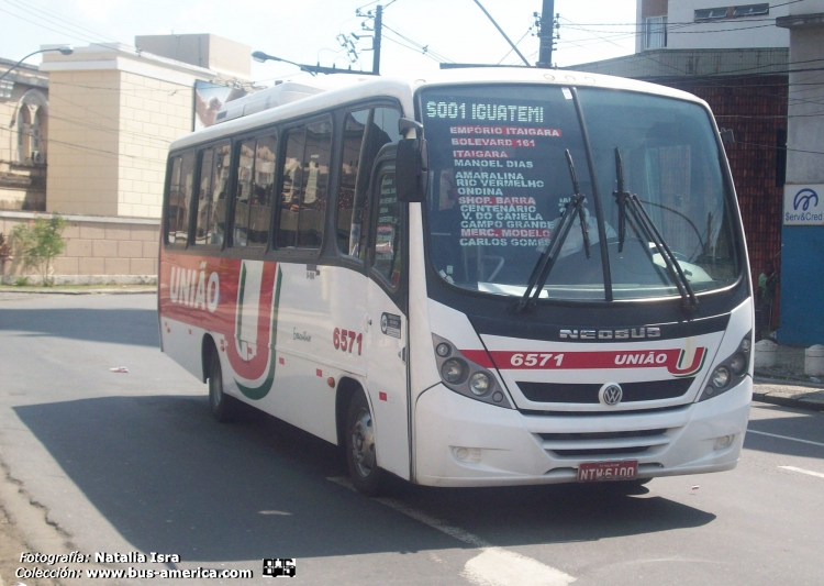 Volksbus 9-150 EOD - Neobus Thunder Plus - Uniao
NTW6100

Linha S001 (Salvador), carro 6571
Servicio Executivo

Fotografía: Natalia Isra
