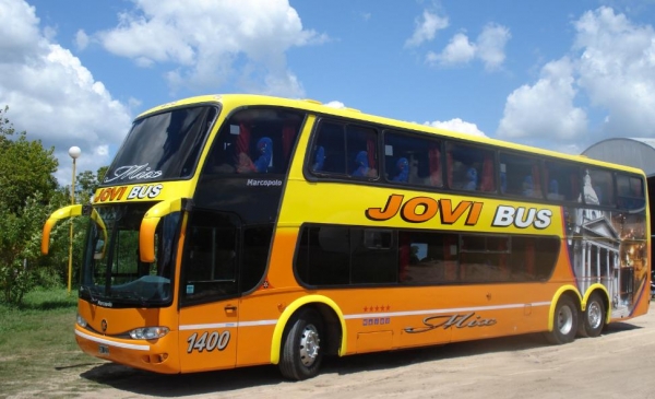 Marcopolo Paradiso 1800 DD GVI (en Argentina) - Jovi Bus 1400
Jovi Bus 1400
Palabras clave: Marcopolo Jovi Bus