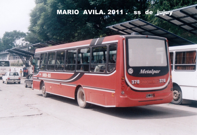 Agrale MA 15.0 - Metalpar Tronador - Unión Bus
HAZ253

Unión Bus (S.S.Jujuy), interno 378

TERMINAL  DE  OMNIBUS.
