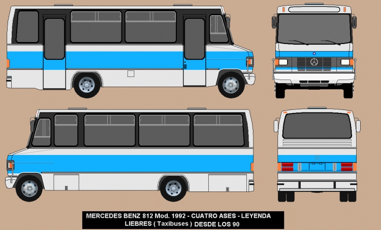 M BENZ 812 - CUATRO ASES "LEYENDA"
TAXIBUS M BENZ 812 - CUATRO SES LEYENDA - CHILE
Palabras clave: M. BENZ