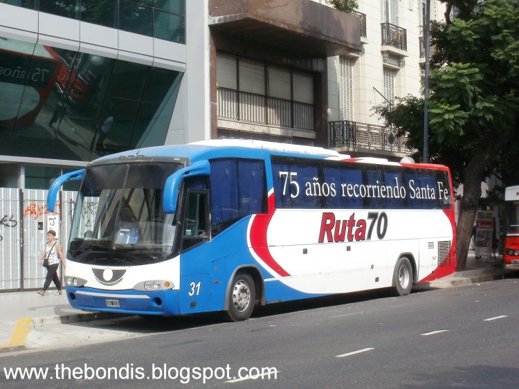 Mercedes-Benz O-400 RSE - Irizar (En Argentina) - Ruta 70 
HXG 016
Interno 31
Palabras clave: Mercedes-Benz O-400 RSE - Irizar (En Argentina) - Ruta 70