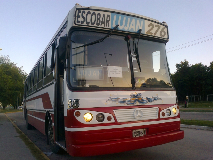 Mercedes-Benz OHL 1420 - BUS - Cia. La Isleña S.R.L.
AWP 590
 Linea 276 - Interno 55
Refuerzo de La Isleña hasta la Universidad de Luján. Este coche es ex Linea 52.
Palabras clave: Isleña Escobar Pilar Lujan