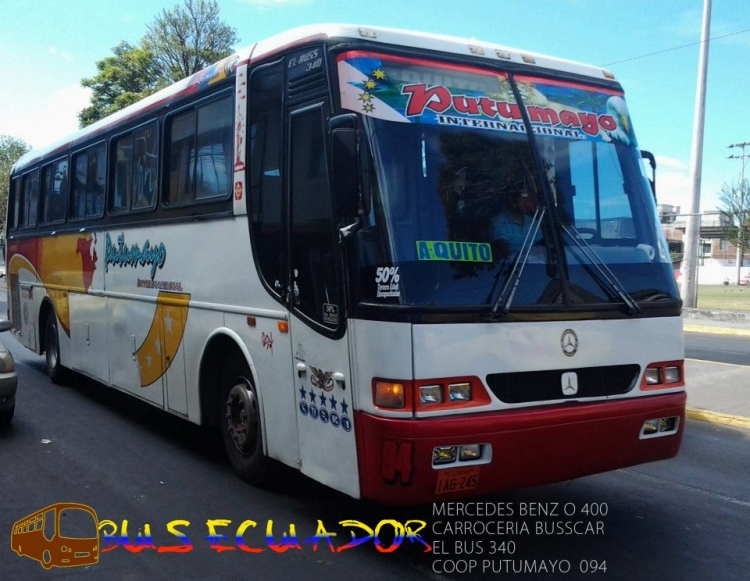 Mercedes Benz  O 400 Carroceria Busscar (EN ECUADOR)
Coop Putumayo
Movil 94
Palabras clave: Mercedes Benz  O 400 Carroceria Busscar (EN ECUADOR)