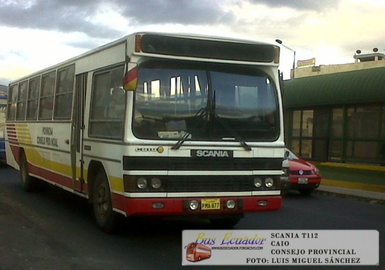 SCANIA T 112 - CAIO Amelia (En Ecuador)
Bus Consejo Provincial de Pichincha 
PMA 877
Fotografia BUS ECUADOR
Palabras clave: SCANIA T112 CARROCERIA CAIO (En Ecuador)