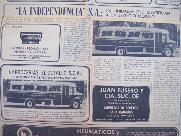 LA INDEPENDENCIA S.A.
Fotografía de : Carrocería El Detalle
PublicadoDedicado al amigo Carlos Sueiro
Palabras clave: El Detalle