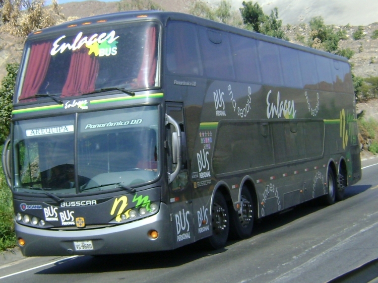 Busscar Panoramico DD (en Per) - ENLACES BUS
VC9600
JORGE MIGUEL ABSI GUIDO (Peru)
e mail:jabsi86@gmail.com
www.flogao.com.br/norpacifico
Palabras clave: ENLACES BUS