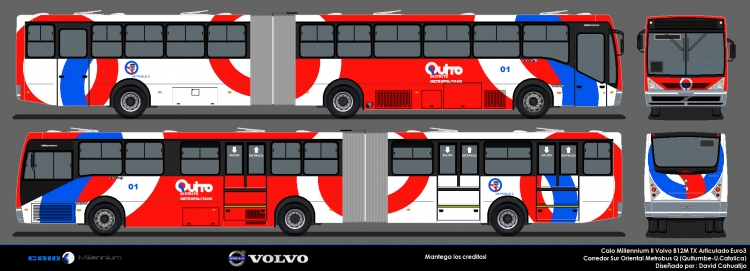 VOLVO B12M TX - CAIO MILLENNIUM II (para Ecuador) - CORREDOR SUR ORIENTAL  METROBUS Q
CAIO MILLENNIUM CORREDOR SUR ORIENTAL
Palabras clave: CORREDOR SUR ORIENTAL CAIO MILLENNIUM VOLVO ECUADOR QUITO METROBUS Q