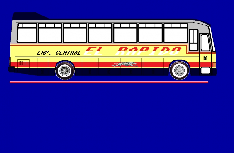 DIBUJO DE ECERSA
INTERNO 51 DE ECERSA
Palabras clave: SAN ANTONIO IMPERIAL III SCANIA BR 116 BR116 EMPRESA CENTRAL EL RAPIDO ECER ECERSA 51