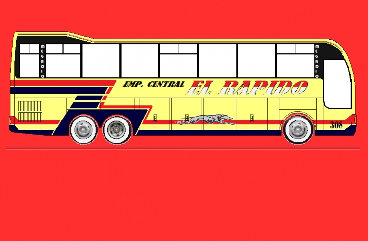 DIBUJO DE ECERSA
ÚLTIMO INTERNO 308 DE ECERSA
Palabras clave: DIC D.I.C. SCANIA MEGADIC EMPRESA CENTRAL EL RÁPIDO ECER ECERSA 308 K112