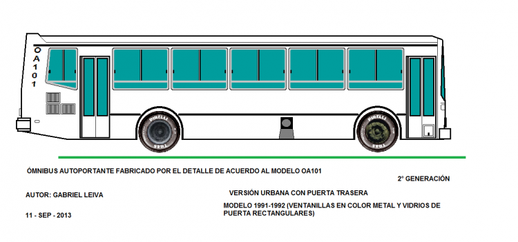 El Detalle OA 101 - El Detalle 
VERSIÓN CON CHASIS NORMAL DE 5170mm ENTRE EJES
PRODUCIDO ENTRE 1991 Y 1992
DIBUJO DE MI AUTORÍA
Palabras clave: EL DETALLE OA101 II STANDARD DEUTZ