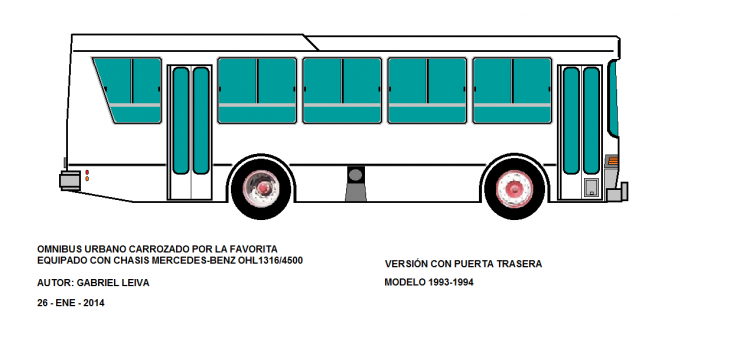 Mercedes-Benz OHL 1316 - La Favorita
Versión con puerta trasera
