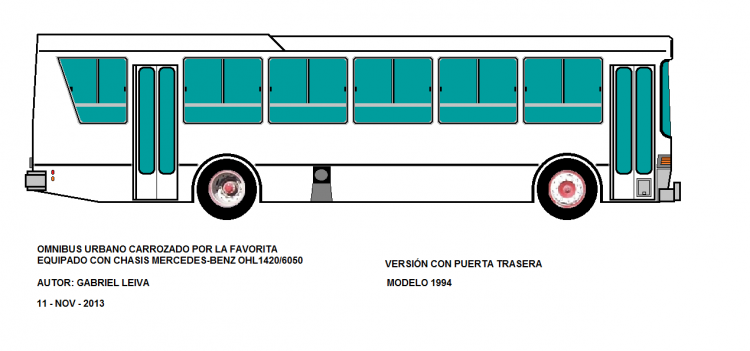 Mercedes-Benz OH 1420 - La Favorita
Versión con puerta trasera
