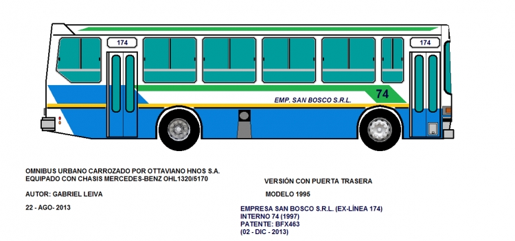 Mercedes-Benz OHL 1320 - Ottaviano - Empresa San Bosco
BFX 463
Línea 174 - Interno 74
DIBUJO DE MI AUTORIA
Palabras clave: OTTAVIANO   MERCEDES   BENZ   SAN   BOSCO   174   74   MERCEDES  BENZ   OHL   1320