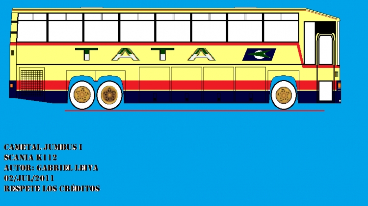 DIBUJO DE TATA
INTERNO 111 DE TATA
Palabras clave: CAMETAL JUMBUS SCANIA K112 TATA T.A.T.A. 111