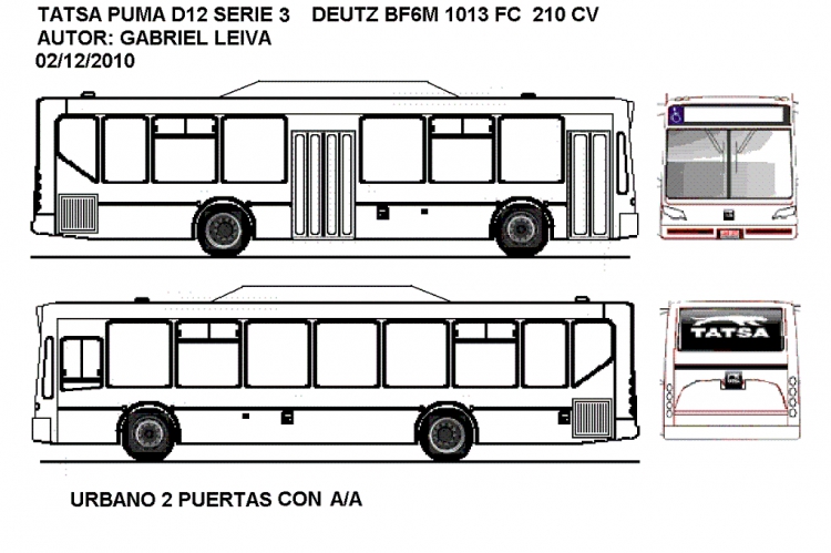 TATSA PUMA D12 SERIE 3
VERSIÓN DE TATSA PUMA D12 DE TERCERA GENERACIÓN CON AIRE ACONDICIONADO.
Palabras clave: TATSA  PUMA  D12  DEUTZ    PLAZA