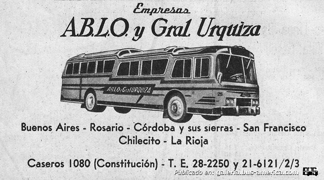 Leyland Royal Tiger - San Antonio - A.B.L.O. y General Urquiza
Publicidad ABLO y General Urquiza
