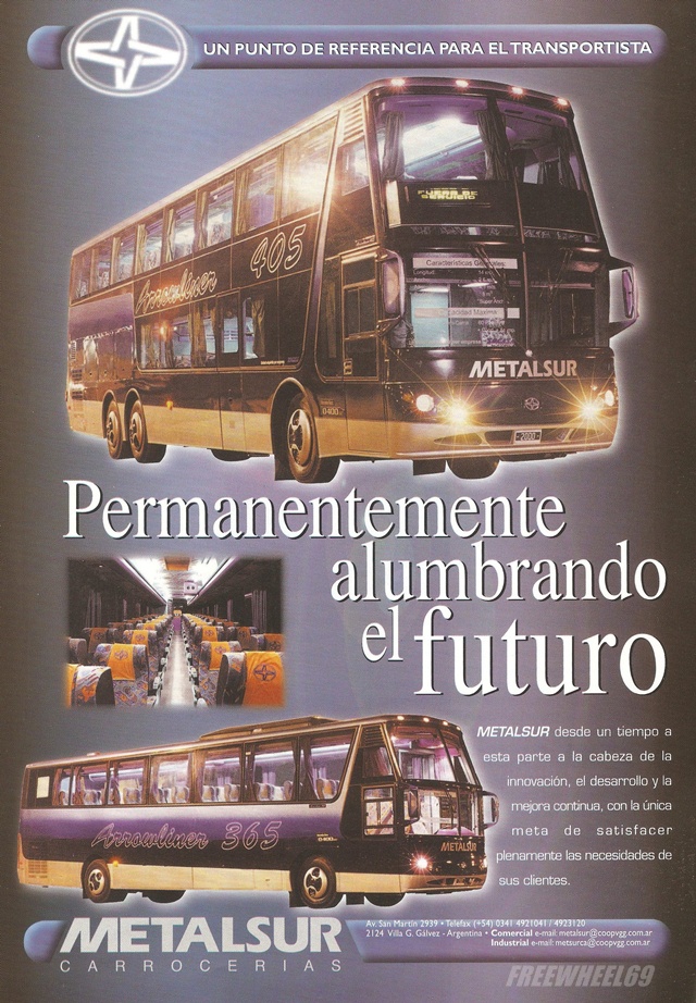 Publicidad Metalsur Arrowliner
Publicidad de carrocerías Metalsur
