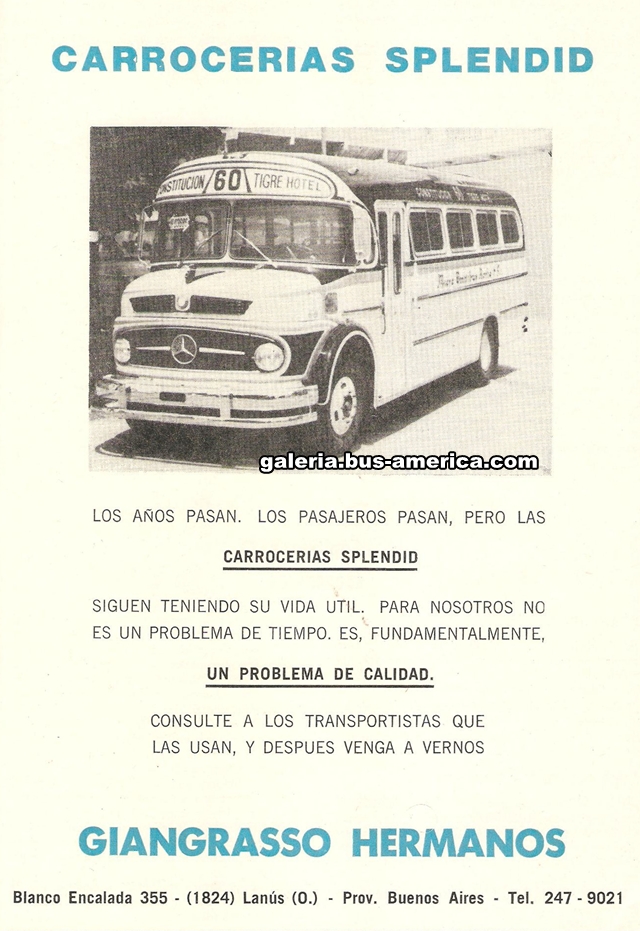 Publicidad Carrocerías Splendid
Micro Omnibus Norte S.A.
