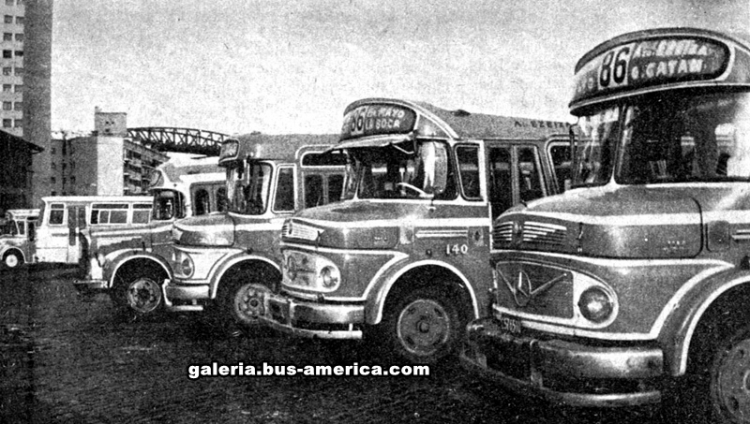 Varios Transportes Fournier (extinta) - Línea 86.
Foto: revista El Auto Colectivo.
Datos de izquierda a derecha.

Transp. Fournier (extinta)
