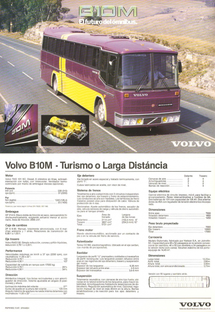 Folleto Volvo B 10 M

