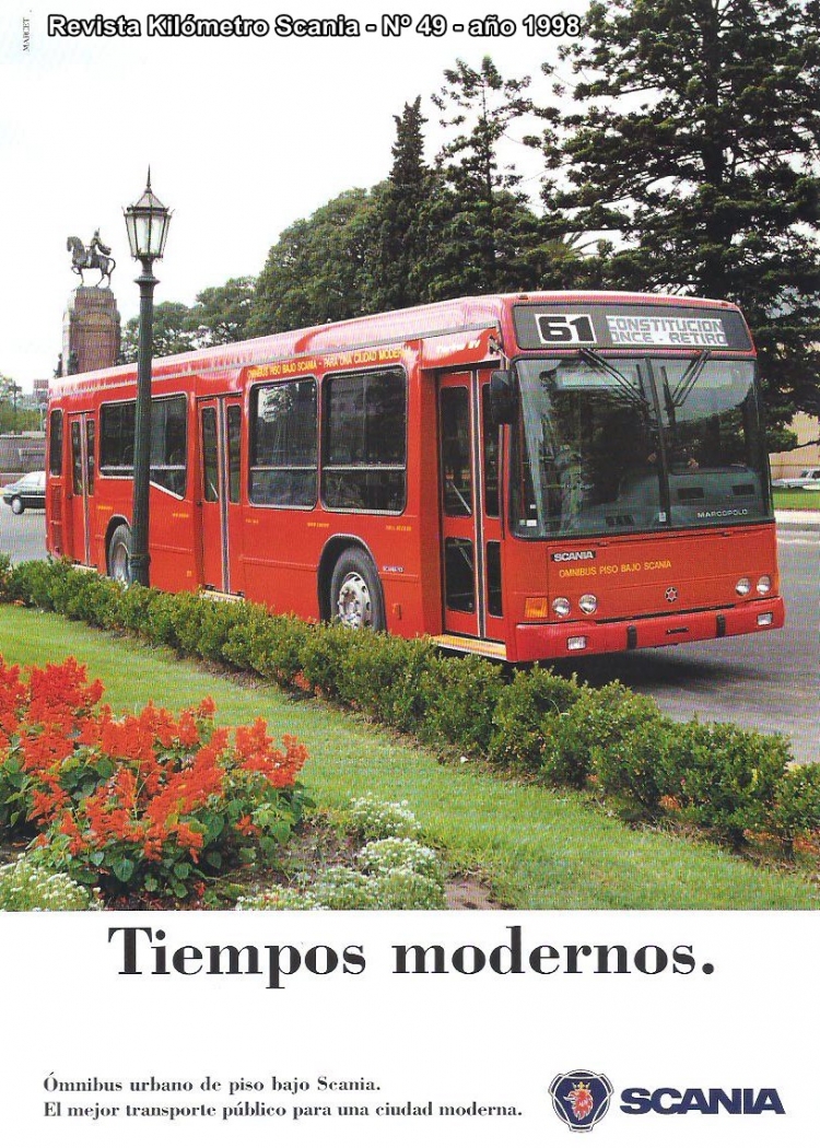 Scania L 94 - Marcopolo Torino GV (en Argentina) - Plaza
Revista Kilómetro Scania , Nº 49, de 1998
