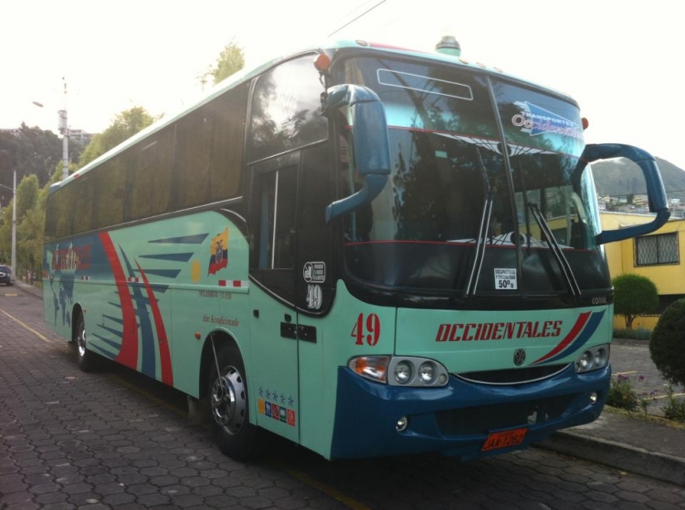 Volkswagen 17-210 OD - COMIL Campione 3.45 (reformado en Ecuador) - Trans. Occidentales 
JAA 1262
Fotografia: TOMADA DEL FACE BOOK DE TRANSPORTES OCCIDENTALES por Juanca Durán
CARROCERIA ADAPTADA A CHASIS VOLKSWAGEN  REFORMADO EN ECUADOR
Palabras clave: MOVIL 49 