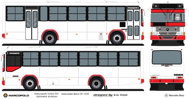 Mercedes-Benz OF 1318 - Marcopolo Torino GV Ultimate Edition (En Paraguay)
Un diseño de esta hermosa carrocería actualizando un poco a lo que es hoy 
Designed by: Edu Rojas
Palabras clave: MB