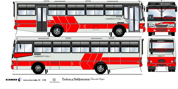 Mercedes-Benz OF 1318 - Caio Alpha III (en Paraguay) - Curupayty S.R.L., Linea 12
Palabras clave: MB