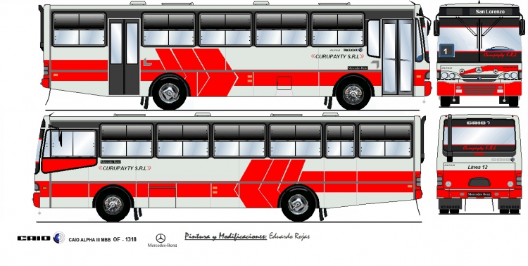 Mercedes-Benz OF 1318 - Caio Alpha III (en Paraguay) - Curupayty S.R.L., Linea 12
Palabras clave: MB