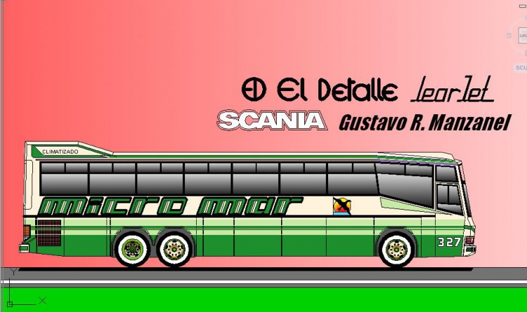 Micromar El detalle Lear Jet Scania K112
Dibujo en AutoCAD
