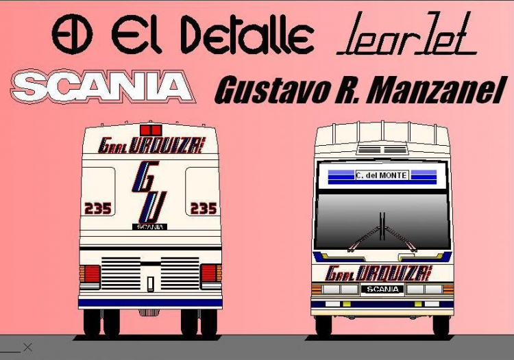  El detalle Lear Jet Scania K112 frente y culata
dibujo en AutoCAD
