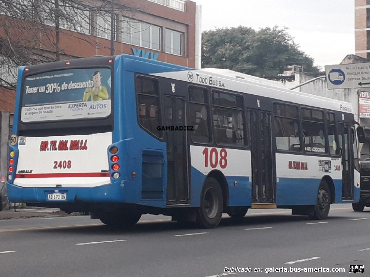 Agrale MT 15.0 LE - Todo Bus Pompeya III - Tte. Gral. Roca
AD 672 XN
Línea 108 (Buenos Aires) - Interno 2408

Foto: "Truku" Gambadiez
Colección: Charly Souto
Palabras clave: Tte. Gral. Roca - Interno 2408