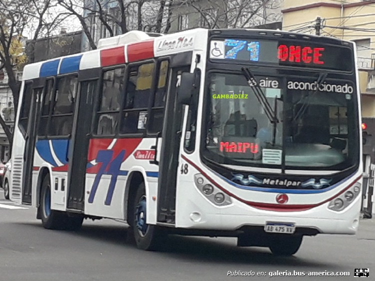 Mercedes-Benz OH 1621 L-SB - Metalpar Iguazú Nueva Generación - Línea 71 S.A.
AB 475 XV
Línea 71 (Buenos Aires) - Interno 48
Ex línea 68 (Buenos Aires) - Interno 68

Foto: "Truku" Gambadiez
Colección: Charly Souto
Palabras clave: Línea71 S.A. - Interno 48