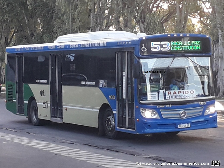 Mercedes-Benz OH 1721 L-SB - La Favorita Favorito GR - Línea 213
AB 259 EE
Línea 53 (Buenos Aires) - Interno 103
Ex línea 59 (Buenos Aires) - Interno 6

Foto: "Truku" Hanessián
Colección: Charly Souto
Palabras clave: Línea213 - Interno 103