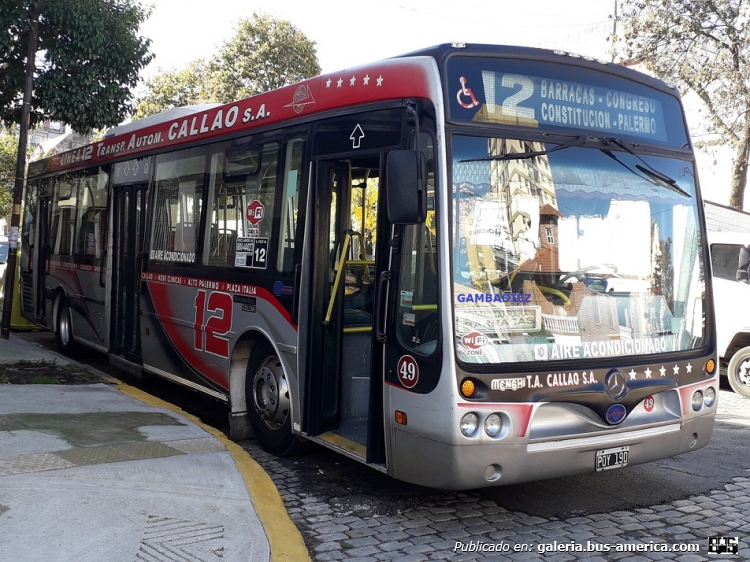 Mercedes-Benz OH 1718 L-SB - Nuovobus Menghi - Transporte Automotor Callao
POY 190
Línea 12 (Buenos Aires) - Interno 49

Foto: "Truku" Gambadiez
Colección: Charly Souto
Palabras clave: Transporte Automotor Callao - Interno 49