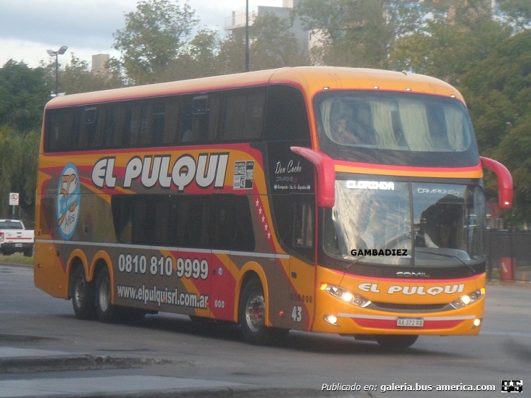 Volvo B430R - Comil Campione DD (en Argentina) - El Pulqui
AA 372 RQ
Interno 43

Foto: "Truku" Gambadiez
Colección: Charly Souto

Palabras clave: El Pulqui - Interno 43