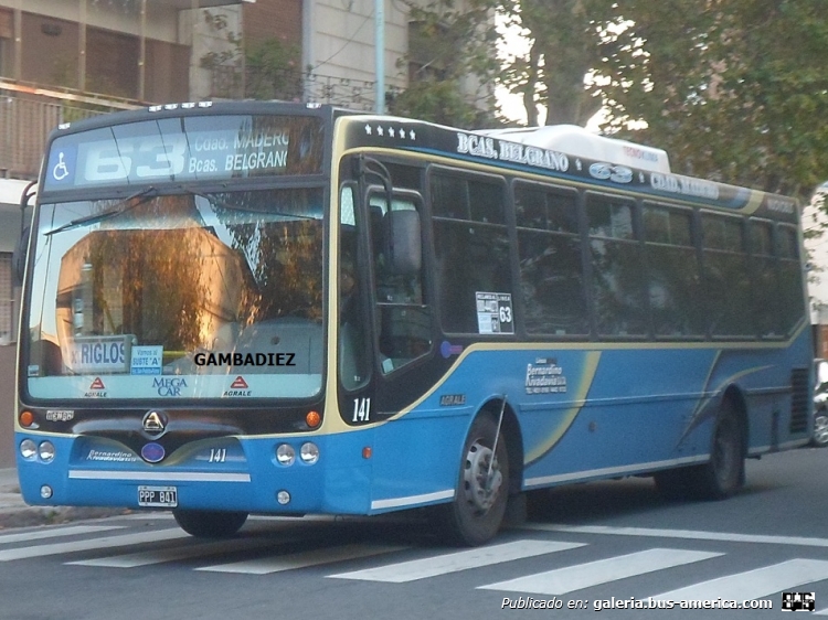 Agrale MT 15.0 LE - Nuovobus Menghi - Bernardino Rivadavia
PPP 841
http://galeria.bus-america.com/displayimage.php?pid=44265

Línea 63 (Buenos Aires) - Interno 141
Llegaron los Agrale a la B.R.

Foto: "Truku" Gambadiez
Colección: Charly Souto
Palabras clave: Bernardino Rivadavia - Interno 141