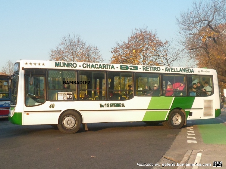 Mercedes-Benz OH 1315 L - Metalpar - 1º de Septiembre
GRF 343
Línea 93 - Interno 40
(Nuevos colores para esta empresa)

Foto: "Truku" Gambadiez
Colección: Charly Souto
Palabras clave: 1º de Septiembre - Interno 40