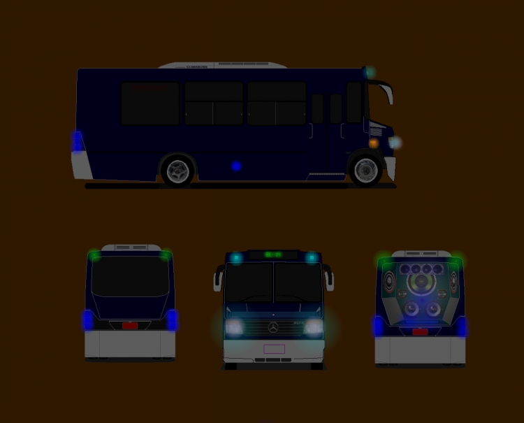 Mercedes-Benz L 814 D - Diseño de bus super equipado
Diseño y Pintura: Carlos G. Melgarejo
Palabras clave: MB