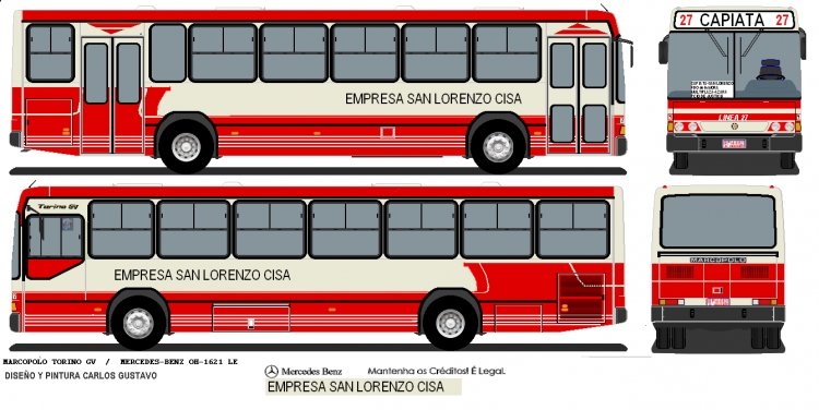 Mercedes-Benz OH 1621 - Marcopolo Torino GV (en Paraguay) - Linea 27 , San Lorenzo CISA
Palabras clave: MB