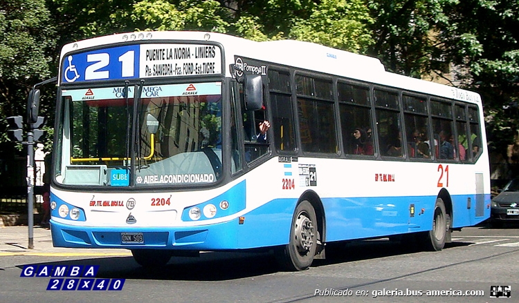 Agrale MT 17.0 LE - Todo Bus - General Roca
ONM 509
Línea 21 - Interno 2204
Al servicio del Ferrocarril Sarmiento

Colección: Gamba 28x40
Palabras clave: Gamba / 21