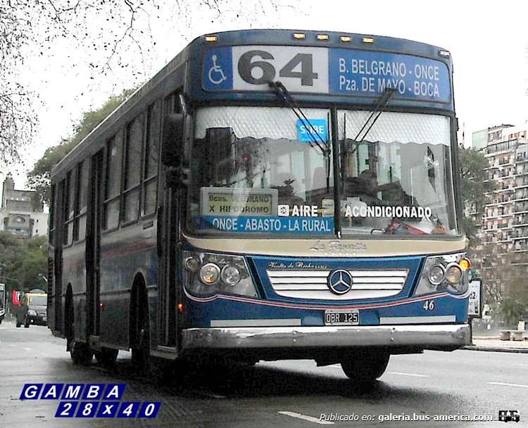 Mercedes-Benz OH 1618 L - La Favorita - Vuelta De Rocha
OBR 125
Línea 64 - Interno 46

Colección: Gamba 28x40
Palabras clave: Gamba / 64