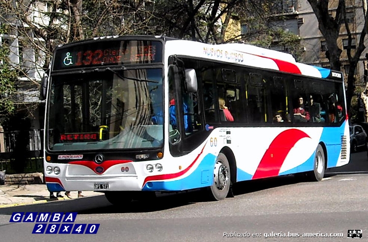 Mercedes-Benz OH 1718 L - Nuovobus - Nuevos Rumbos 
OPI 971
Línea 132 - Interno 60

Colección: Gamba 28x40
Palabras clave: Gamba / 132