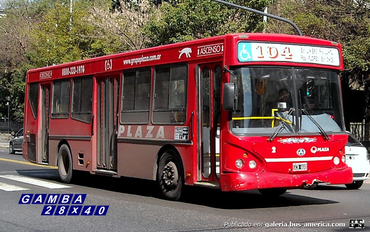 T.A.T.S.A. - Puma D 10.5 - Empresa de Transportes Línea 104
GCD 660
Línea 104 - Interno 2

Colección: Gamba 28x40
Palabras clave: Gamba / 104