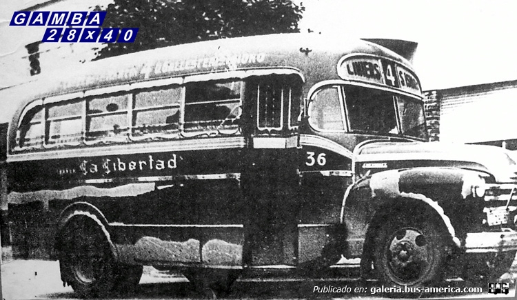 Chevrolet (G.M.C.) - La Industria - La Libertad
Línea 4 (luego 304) - Interno 36

Colección: Gamba 28x40
Palabras clave: Gamba / 304