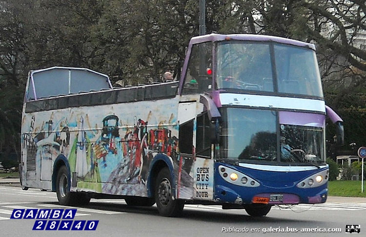 Scania - Troyano - Open Bus
C 1456331 - RXW 855
Junto a los "City Tour" oficiales, operados por Flecha Bus, circulaba éste, parece que hay competencia, algo así como en el partido de La Matanza

Colección: Gamba 28x40

http://galeria.bus-america.com/displayimage.php?pid=30843
Palabras clave: Gamba / Larga