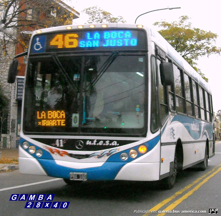 Mercedes-Benz OH 1618 L - Metalpar - U.T.E. S.A. 
PBX 160
Línea 46 - Interno 41

Colección: Gamba 28x40
Palabras clave: Gamba / 46