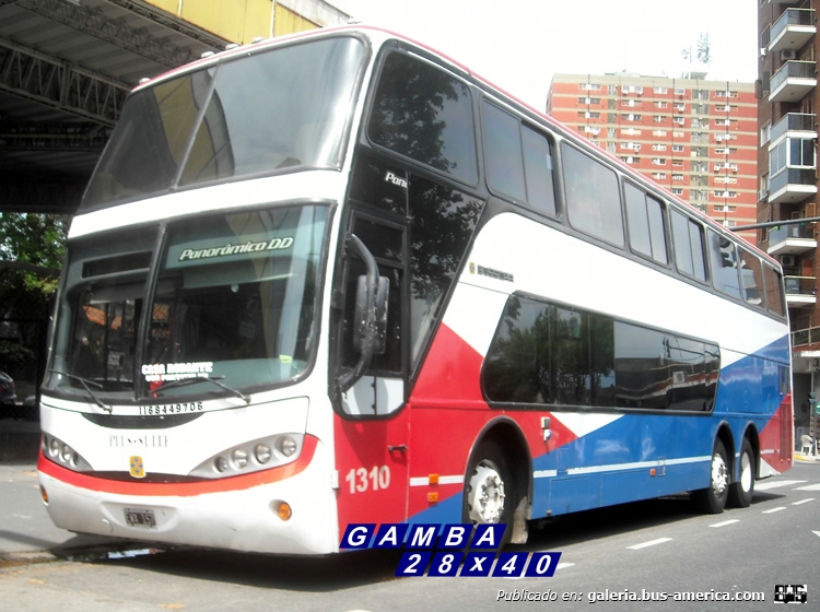 Mercedes-Benz O-400 RSD - Busscar Panorámico DD (en Argentina) - Particular
EWX 157
Ex Estrella-Cóndor - Interno 1310

Fotografía: Gamba 28x40
Palabras clave: Gamba / Larga