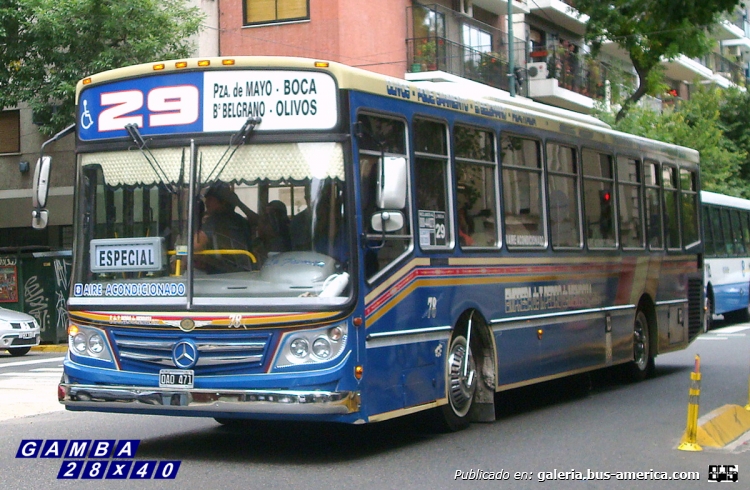 Mercedes-Benz O-500 U - La Favorita - Pedro De Mendoza
OAO 471
Línea 29 - Interno 78
Al servico del Ferrocarril Sarmiento

Colección: Gamba 28x40

http://galeria.bus-america.com/displayimage.php?pid=37962
Palabras clave: Gamba / 29