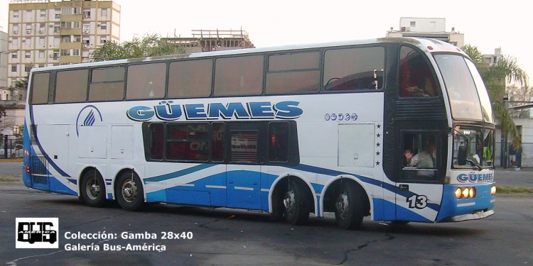 Mercedes-Benz O-400 RSD - D.I.C. - General Güemes
CGH 116
Interno 13
Aún da batalla este exponente de la afamada carrocera rosarina, que hoy es historia
Chofer buena onda que saluda.

Colección: Gamba 28x40

http://galeria.bus-america.com/displayimage.php?pid=27615
Palabras clave: Gamba / Larga